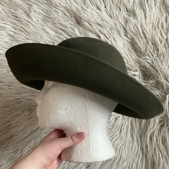 Patricia Underwood Olive Green Vintage Wool Felt Hat EUC One Size - Picture 4 of 8